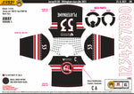 BILLINGHAM JUNIOR STARS BLACK GAME JERSEY - PLAYER NAME AT BOTTOM VERSION