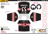 BILLINGHAM JUNIOR STARS BLACK GAME JERSEY - PLAYER NAME AT BOTTOM VERSION