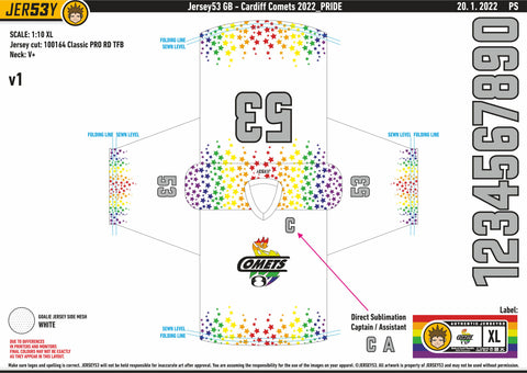 CARDIFF COMETS PRIDE FAN REPLICA