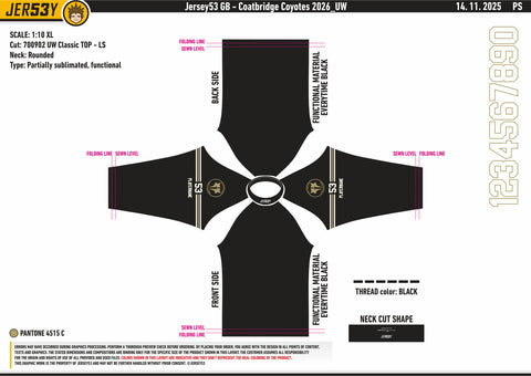 COATBRIDGE COYOTES BASELAYER SWEATS