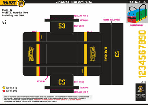 LEEDS WARRIORS HOCKEY BAG