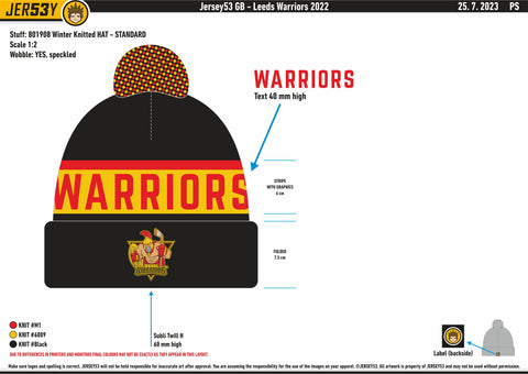 LEEDS WARRIORS KNITTED SKI HAT ... COMING SOON