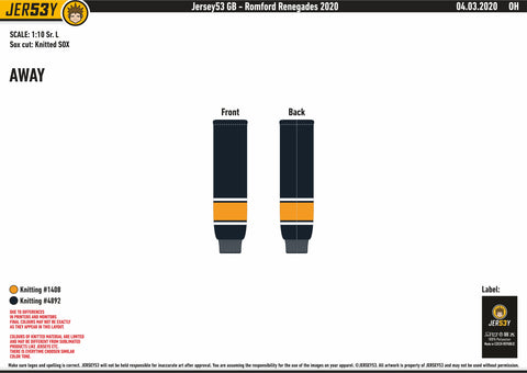 ROMFORD RENEGADES KNITTED SOCKS
