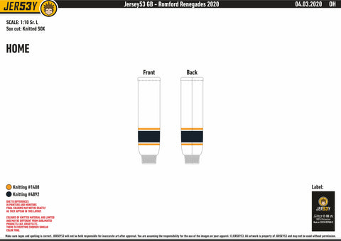 ROMFORD RENEGADES KNITTED SOCKS