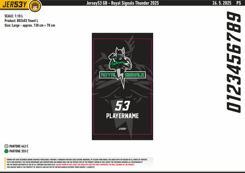 ROYAL SIGNALS SHOWER TOWEL