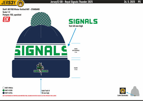 ROYAL SIGNALS KNITTED SKI HAT ... COMING SOON