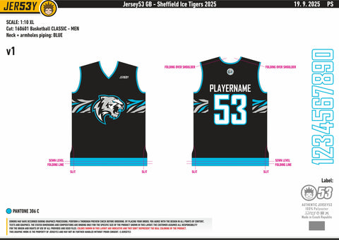 SHEFFIELD ICE TIGERS BASKETBALL JERSEY