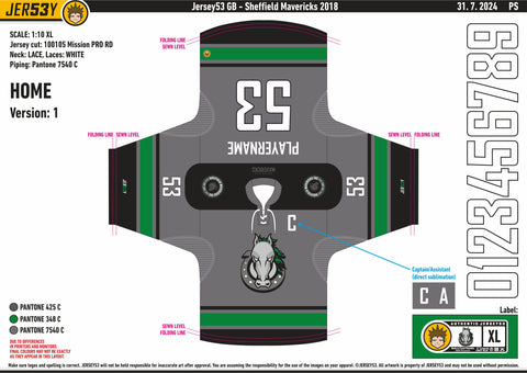 SHEFFIELD MAVERICKS GAME JERSEYS