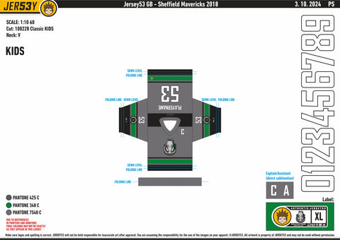 SHEFFIELD MAVERICKS FAN REPLICA - INFANT SIZING