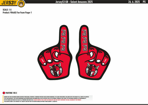SOLENT AMAZONS FOAM FAN HAND