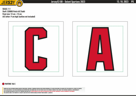 SOLENT SPARTANS CAPTAINS / ASSITANT PATCHES