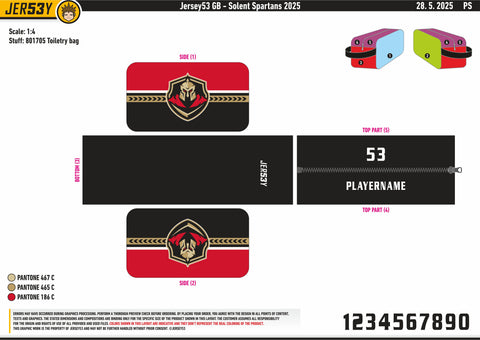 SOLENT SPARTANTS COSMETIC BAG