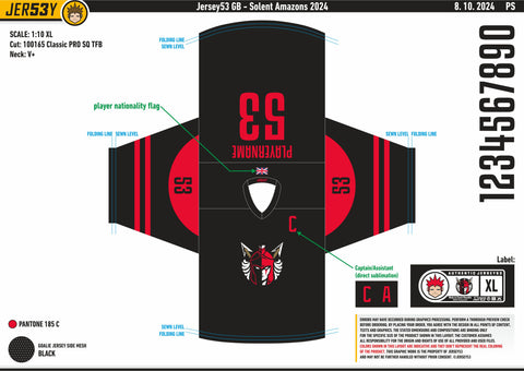 SOLENT AMAZONS FAN REPLICA - JUNIOR & SENIOR SIZES
