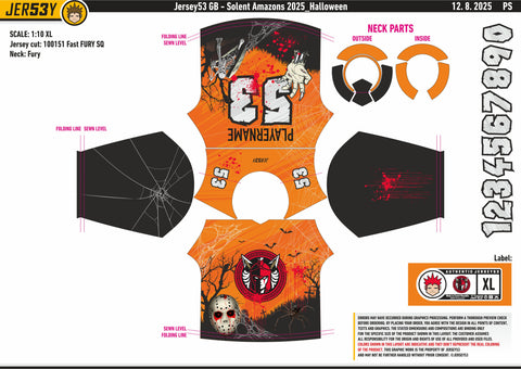SOLENT AMAZONS HALLOWEEN JERSEY