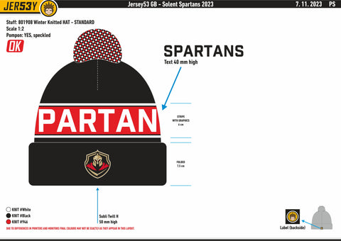 SOLENT SPARTANS KNITTED SKI HAT ... COMING SOON