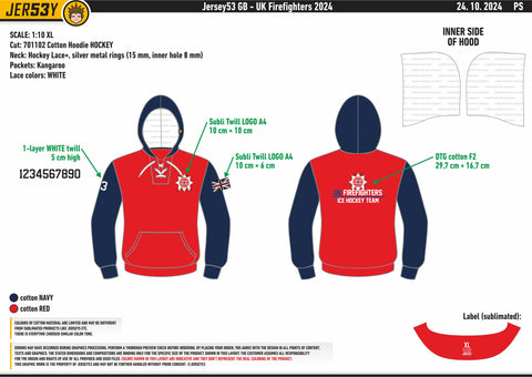 UK FIREFIGHTERS COTTON HOODIE