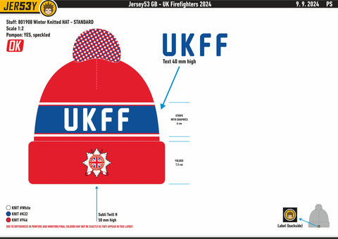 UK FIREFIGHTERS KNITTED SKI HAT ... COMING SOON