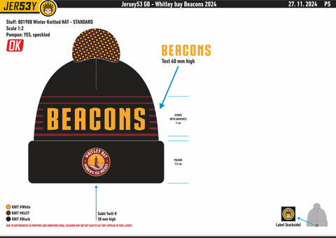 WHITLEY BAY BEACONS KNITTED SKI HAT ... COMING SOON