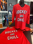 ICE HOCKEY TRAINING JERSEY - "HOCKEY AND CHILL"