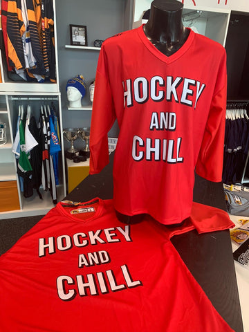 ICE HOCKEY TRAINING JERSEY - "HOCKEY AND CHILL"