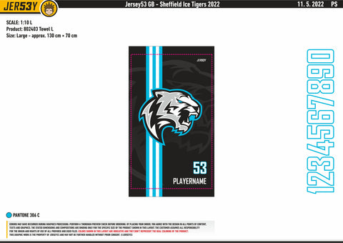 SHEFFIELD ICE TIGERS SHOWER TOWEL